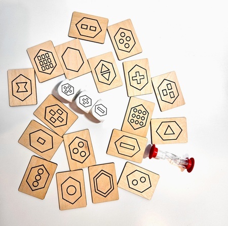 Zestaw do treningu pamięci dla seniora tabliczki i kostki